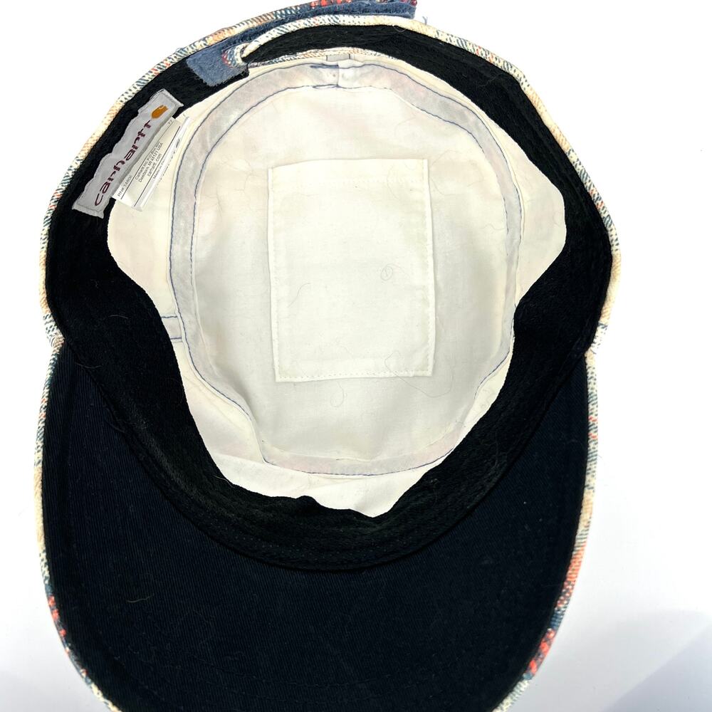 Carhartt Womens Flannel Plaid Flat Cap Hat One Size Fits Most Adjustable - Picture 7 of 9